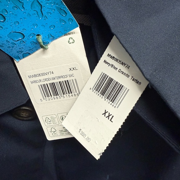 Barbour Lorden Waterproof Mac Jacket, NEW WITH TAGS - Picture 9 of 9